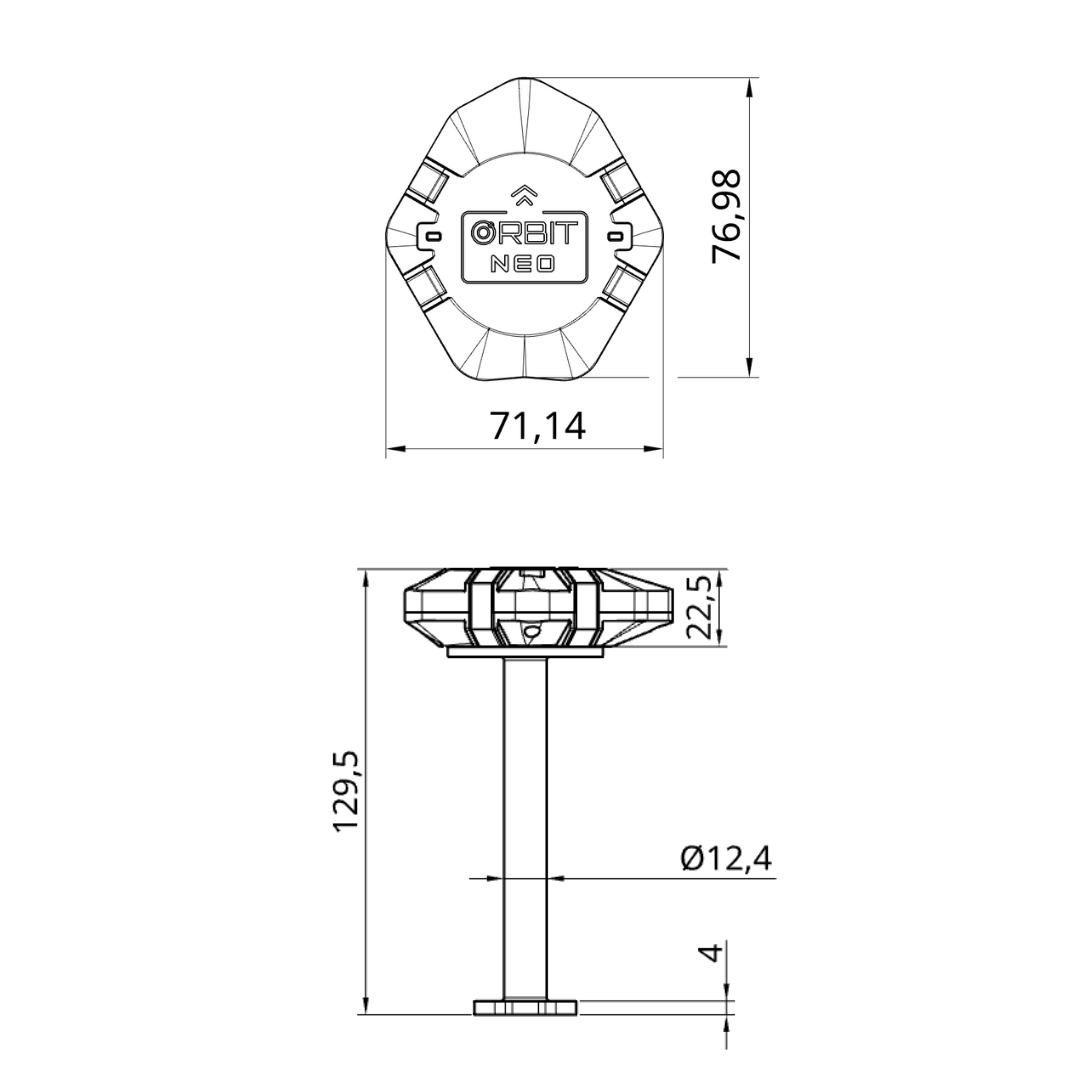 Orbit GPS Dimensions